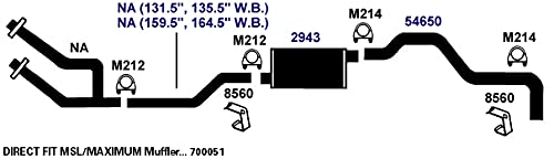 Exhaust Muffler AP Exhaust Products 2943