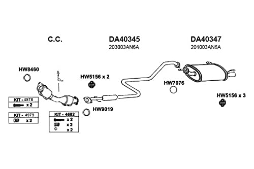 Rear Ansa Muffler DA40347 Exhaust