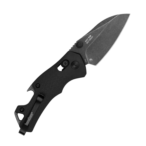 Kershaw Pocket Knife Craze, All-Black, 2.35 Inch Stainless Steel Reverse Tanto Blade, EDC with Manual Opening, Reversible Deep-Carry Pocketclip, Everyday Carry Pocket Knife for Men and Women