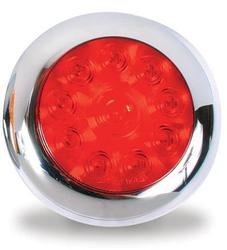 Custer 4" Round Red LED CPL4R10FB Surface Mount with Bezel, 3 Wire