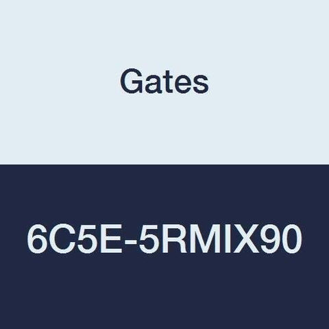 6C5E-5RMIX90 Gates Field Attachable for C5E Hose, Male SAE 45 Flare Inverted Swivel, 90 Bent Tube, Steel, 5/16" ID