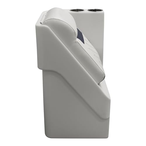 Wise DLX Series Pontoon Right Radius Lean Back Recliner - White/Mariner Blue DLX1305R-1904