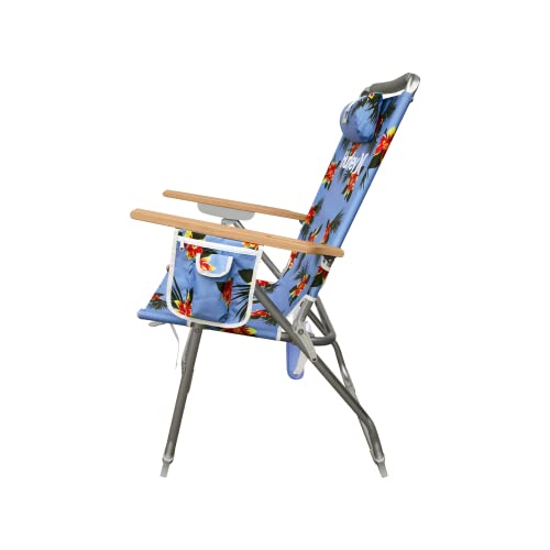 Hurley Wood Arm Hi-Boy Beach Chair, One Size, Moana Sky