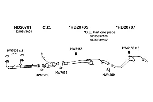 Rear Ansa HD20707 - Exhaust Muffler
