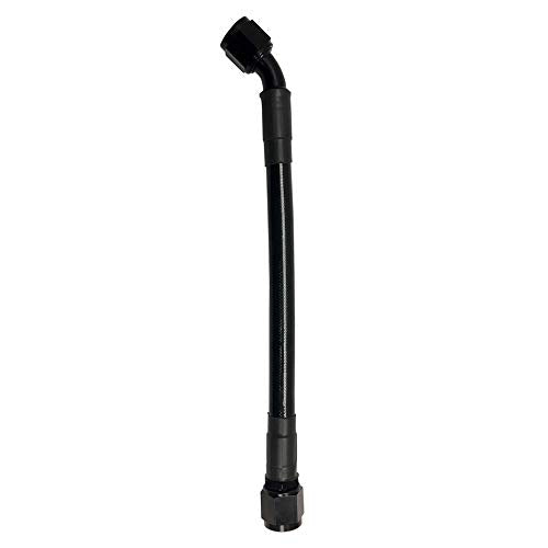 Fragola Performance Systems #10 Ext Ptfe Hose Assy Str X 45 16" Black 6029-1-4-16BL