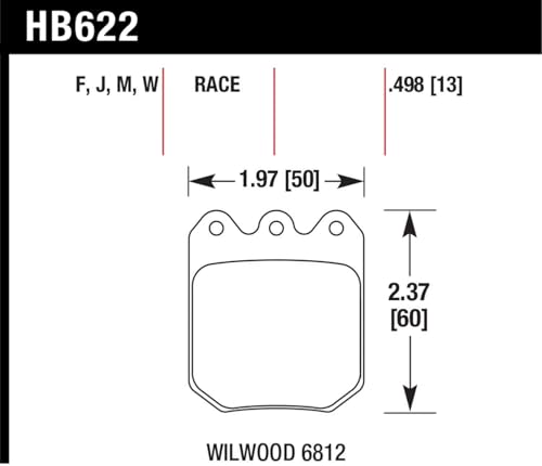 Motorsport Brake Pads Hawk Performance HB622M.490 Black