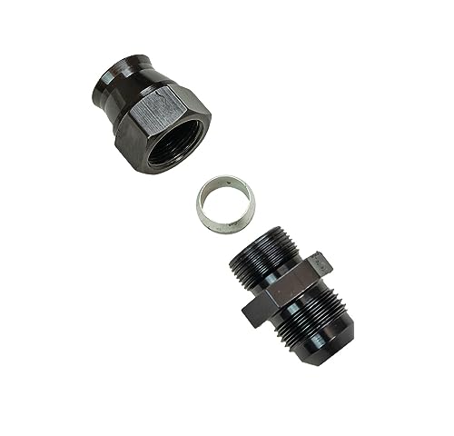 Black Moroso Compression Fitting Adapter, #8 Male to 1/2 "Tube