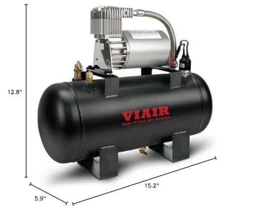 Air Source Kit VIAIR 20003, 1.5 Gallon, Black