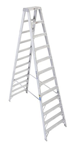 Werner 12-Foot Aluminum Multi-Use Twin Stepladder, 375-Pound Duty Rating