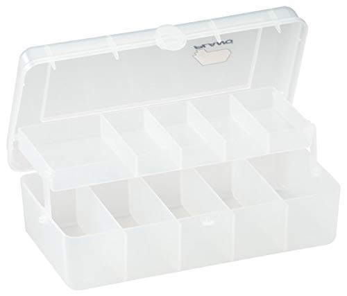Plano 1 Tray Compact Tackle Box, Premium Tackle Storage, Clear (3510-01), 8 1/4" l x 4 1/4" w x 2 1/2" h