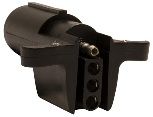 Buyers Products 6-Way Round to 4-Way Round Trailer Connector Adapter, Poly Trailer Adaptor, Electric Truck & Trailer Accessories