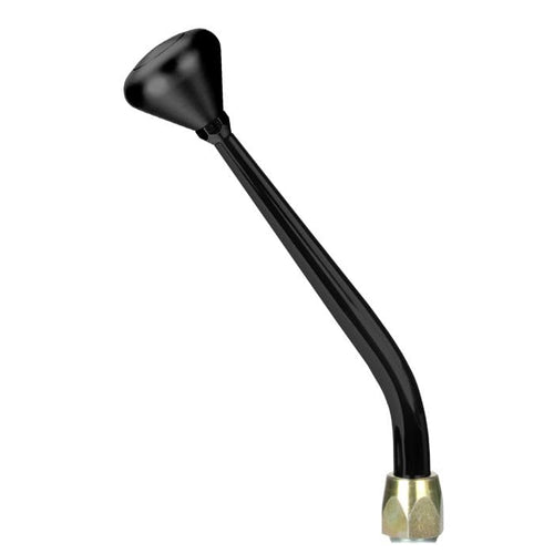 ES Shifter Lokar Performance Products Ford 6R80 Black 10" Single Bend Lever Mushroom Black Knob