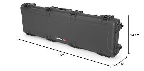 Waterproof Nanuk 995 Professional Gun Case w/Wheels - Graphite