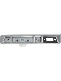 66 Chevy Impala Dakota Digital Analog Dash Gauges Silver Alloy White VHX-66C-IMP-S-W