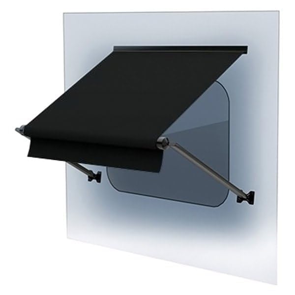 BLACK SOLID 9FT STANDARD WINDOW AWNING ROLLER