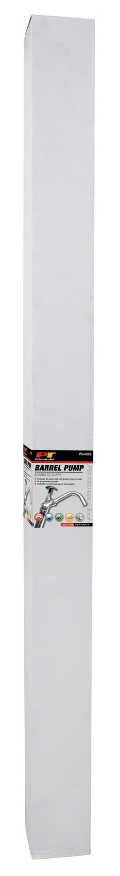 Lift Action Performance Tool W54266 Steel Barrel Pump Dispenser for Fluid Transmission, Silver