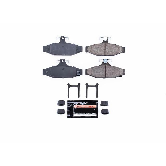 Power Stop Z23-413 Z23 Evolution Sport Carbon Fiber Infused Ceramic Brake Pads with Hardware For Chevrolet Camaro, Chevrolet Corvette, Pontiac Firebird [Model Specific]