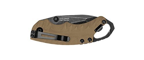 Kershaw II Shuffle Folding Pocket Knife, 2.6 Inch Stainless Steel Tanto Blade, EDC Utility, with Flathead Screwdriver, Reversible Carry, Manual Opening, Everyday Carry Pocket Knife for Men and Women
