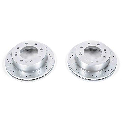 POWERSTOP Front Drilled & Slotted Rotor Pair AR82153XPR For Chevy Silverado 2500 HD, Chevy Silverado 3500 HD, Chevy Suburban 3500 HD, GMC Sierra 2500 HD, GMC Sierra 3500 HD [Model Specific]
