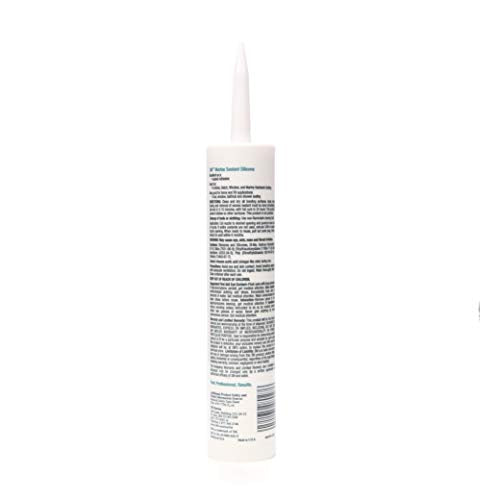3M Marine Grade Silicone Sealant, For Boats and RVs, 08027, Above the Waterline Interior/Exterior Sealing, White, 10.3 fl oz Cartridge