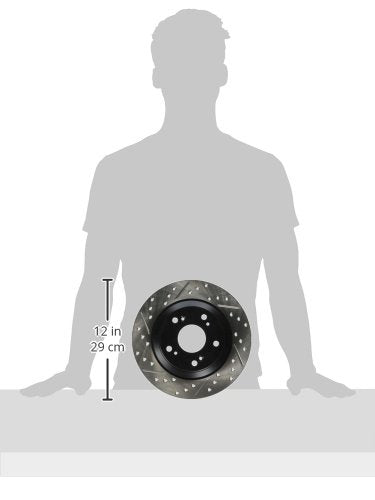 Sport Drilled/Slotted Brake Rotor StopTech 127.40050R (Rear Right), 1 Pack
