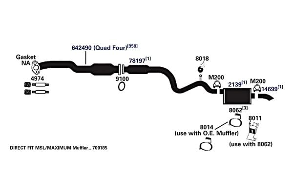 700185 AP Exhaust Products Muffler Exhaust