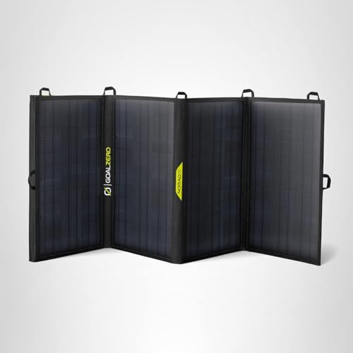 Goal Zero 50 Nomad, Foldable Monocrystalline 50 Watt Solar Panel with 8mm + USB Port, Portable Charger for Yeti Power Generator and Banks. Lightweight 18-22V 50W