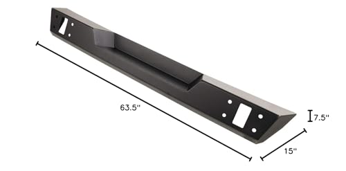 Spartan Bumper, Rugged Ridge Rear | Mid-Width, Steel, Smooth Black | 11548.81 | Fits 2007-2018 Jeep Wrangler JK
