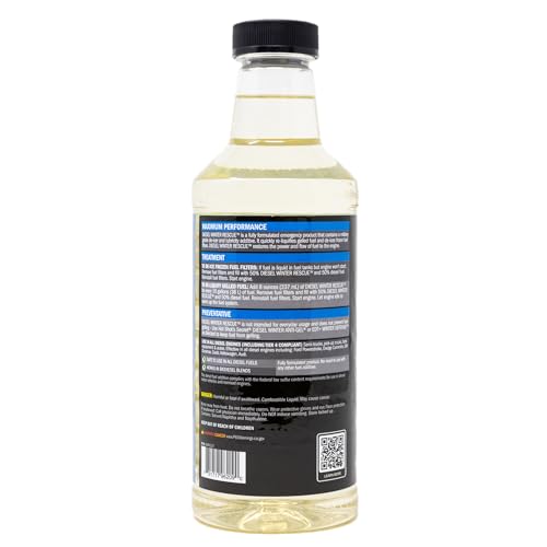 Diesel Winter Rescue Hot Shot's Secret Emergency De-icer & Quick Thaw 1 Quart Bottle, Diesel Anti-Gel Fuel Additive Disperses Moisture & De-ices Fuel in Filters, Lines, Pumps & Tank