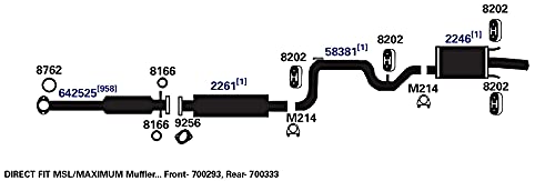 Exhaust Muffler AP Exhaust Products 700333