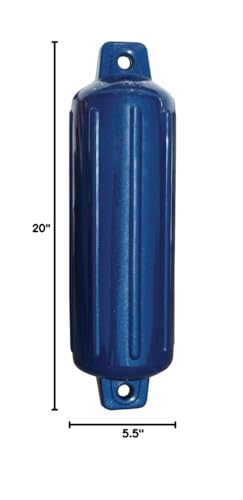 Taylor Made 252057 Storm Gard Inflatable Vinyl Fender - 5.5" x 20", Captain's Navy Taylor Made Products
