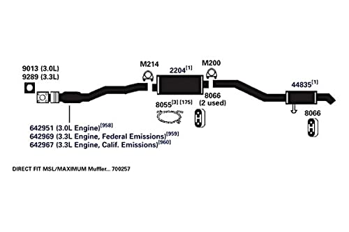 700257 AP Exhaust Products Muffler Exhaust