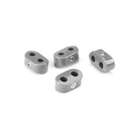 Double Place T-CLAMP, 3/8"-3/8", 4 Pieces, Gray