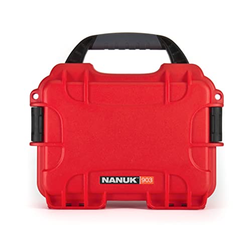 Red Nanuk 903 Small Waterproof Hard Case 9.1" x 6.8" x 3.8"