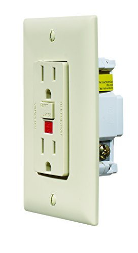 Dual GFCI Outlet S803, RV Designer with Cover Plate, Ivory, AC Electrical