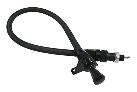 LOKAR Locking Anchor-Tight Black Firewall Mount Trans Dipstick for AOD/4R70W/AODE