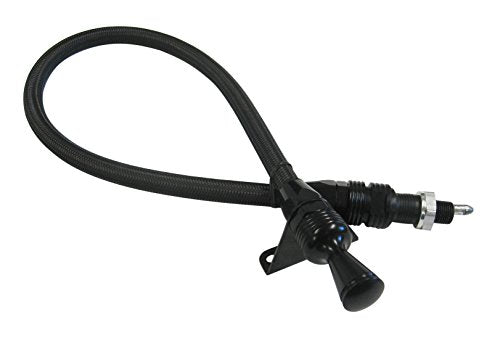 LOKAR Locking Anchor-Tight Black Firewall Mount Trans Dipstick for AOD/4R70W/AODE