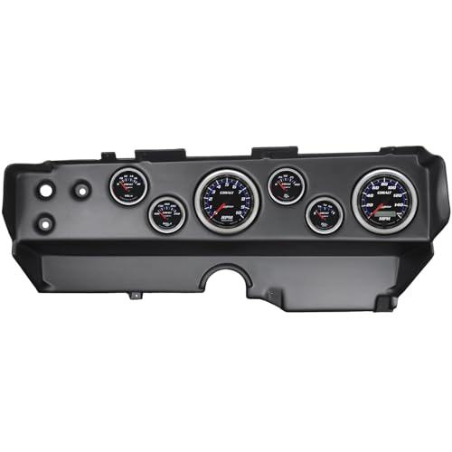 Auto Meter 7029-CB 6 Gauge Direct-FIT Dash KIT, E-Body/CUDA/Challenger 70-74, Cobalt