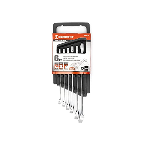 6 Piece Crescent 12 Point SAE Combination Wrench Set - CCWS0-05
