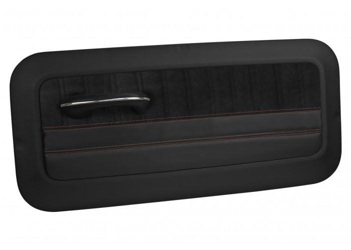 Brothers QDP0066BLACK Custom Sport Door Panels - Black/Black Stitching - Pair