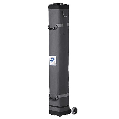 E-Z UP Instant Shelter Vantage Canopy, 10' x 10', Steel Gray Powder-Coated Steel Frame with Wide-Trax Roller Bag & 4 Piece Spike Set, Orange