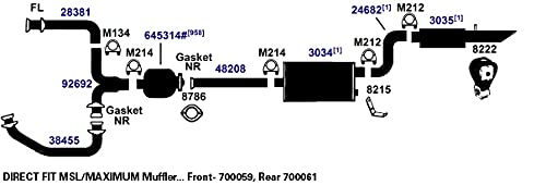 Exhaust Muffler AP Exhaust Products 3035