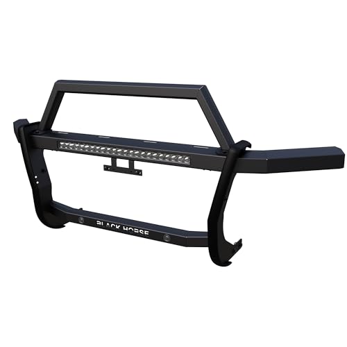 Rambler Black Horse Grille Guard Kit Modular Black Compatible with 2023-2024 Chevrolet Silverado 1500-RAG102-K1