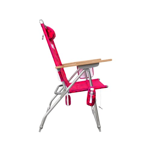 Hurley Beach Chair Hi-Boy Wood Arm, One Size, Knockout Floral Azalea