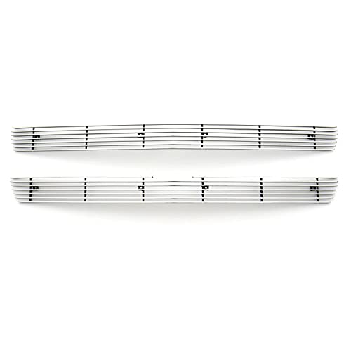 Horizontal T-Rex 21075 Aluminum Polished Finish Billet Grille Overlay for Chevrolet Suburban Tahoe Silverado