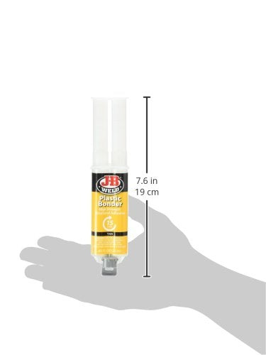 Plastic Bonder J-B Weld 50133 Structural Adhesive Syringe - Dries Tan - 25 ml (Pack of 2)