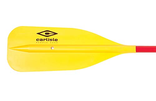 Standard Carlisle Canoe Paddle with Polypropylene Blade and Aluminum Shaft (Yellow and Red, 60 Inches)