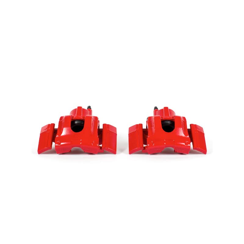 Power Stop Rear S5048 High-Temp Pair of Red Powder Coated Calipers For Ford Expedition 2007-2017, Lincoln MKT 2018, Lincoln Navigator 2007-2017 [Model Specific]