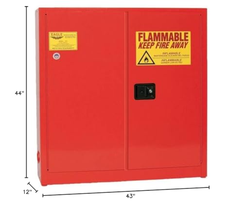 Red Flammable Liquid Safety Cabinet