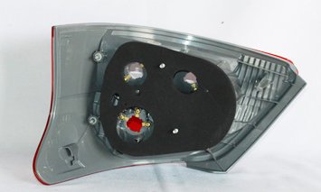Left TYC Tail Light Assembly Compatible with 2007-2012 Toyota Yaris